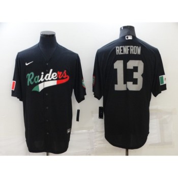 Men's Las Vegas Raiders #13 Hunter Renfrow Black Mexico Stitched Jersey Men's Las Vegas Raiders #13 Hunter Renfrow Black Mexico Stitched Jersey