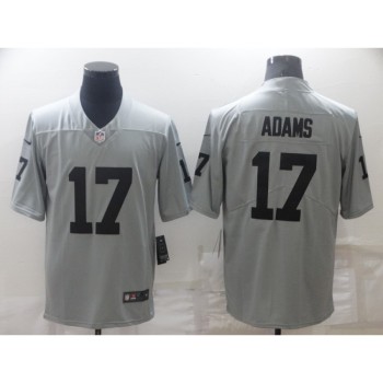 Men's Las Vegas Raiders #17 Davante Adams Grey Limited Stitched Jersey
