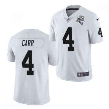 Men's Las Vegas Raiders #4 Derek Carr White 2020 Inaugural Season Vapor Limited Stitched Jersey Men's Las Vegas Raiders #4 Derek Carr White 2020 Inaugural Season Vapor Limited Stitched Jersey