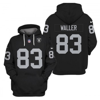Men's Las Vegas Raiders #83 Darren Waller 2021 Black Pullover Hoodie Men's Las Vegas Raiders #83 Darren Waller 2021 Black Pullover Hoodie