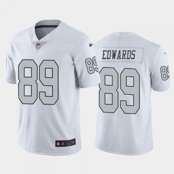 Men's Las Vegas Raiders #89 Bryan Edwards White Color Rush Stitched Jersey