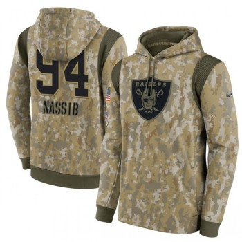 Men's Las Vegas Raiders #94 Carl Nassib Camo 2021 Salute To Service Therma Performance Pullover Hoodie Men's Las Vegas Raiders #94 Carl Nassib Camo 2021 Salute To Service Therma Performance Pullover Hoodie