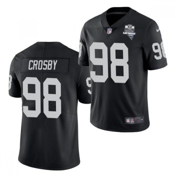 Men's Las Vegas Raiders #98 Maxx Crosby Black 2020 Inaugural Season Vapor Limited Stitched Jersey Men's Las Vegas Raiders #98 Maxx Crosby Black 2020 Inaugural Season Vapor Limited Stitched Jersey