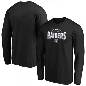 Men's Las Vegas Raiders Black Clamp Down Long Sleeve T-Shirt Men's Las Vegas Raiders Black Clamp Down Long Sleeve T-Shirt