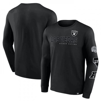 Men's Las Vegas Raiders Black High Whip Pitcher Long Sleeve T-Shirt Men's Las Vegas Raiders Black High Whip Pitcher Long Sleeve T-Shirt