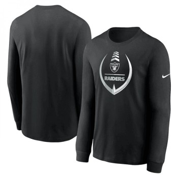 Men's Las Vegas Raiders Black Icon Legend Performance Long Sleeve T-Shirt Men's Las Vegas Raiders Black Icon Legend Performance Long Sleeve T-Shirt
