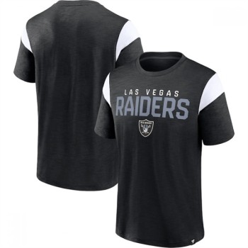 Men's Las Vegas Raiders Black/White Home Stretch Team T-Shirt Men's Las Vegas Raiders Black/White Home Stretch Team T-Shirt