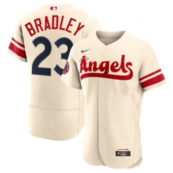 Men's Los Angeles Angels #23 Archie Bradley 2022 Cream City Connect Flex Base Stitched Jersey Men's Los Angeles Angels #23 Archie Bradley 2022 Cream City Connect Flex Base Stitched Jersey
