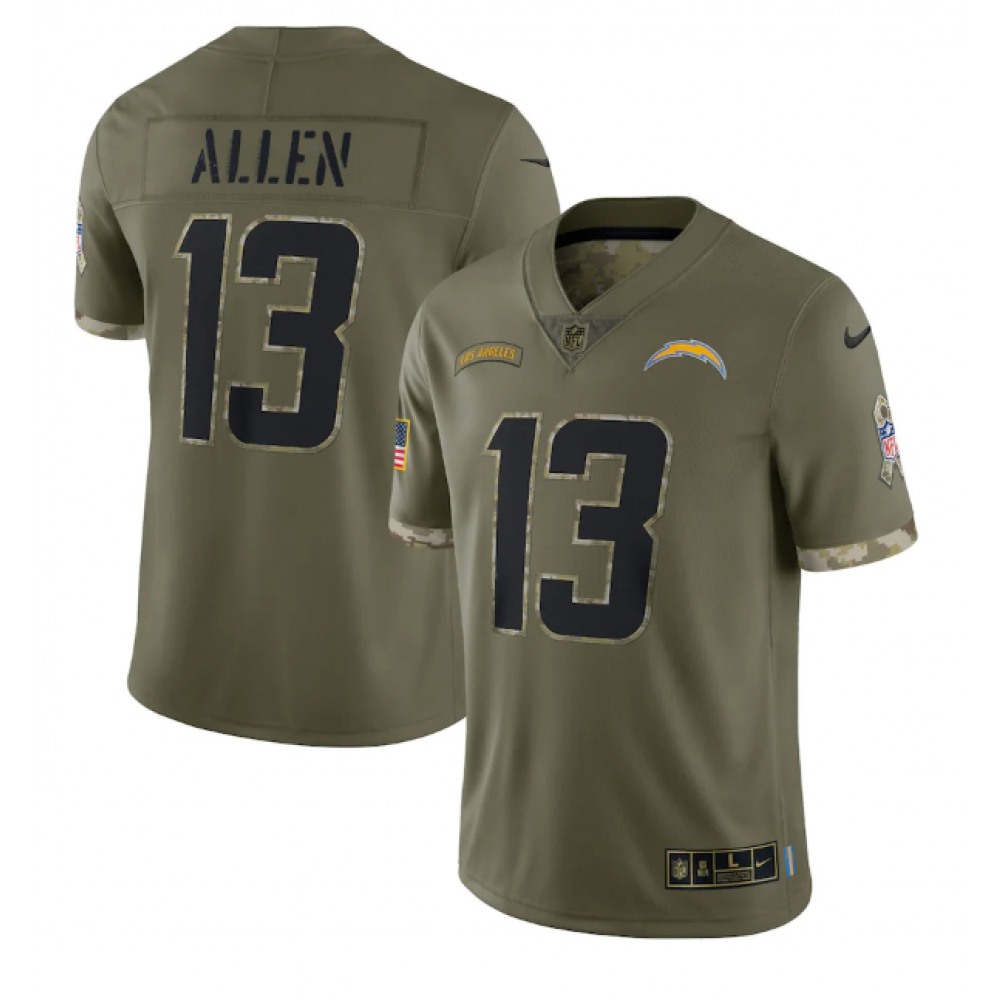 Men's Los Angeles Chargers #13 Keenan Allen Olive 2022 Salute To Service Limited Stitched Jersey