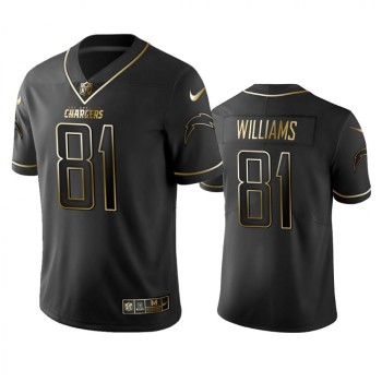 Men's Los Angeles Chargers #81 Mike Williams 2019 Black Gold Edition Stitched NFL Jersey Men's Los Angeles Chargers #81 Mike Williams 2019 Black Gold Edition Stitched NFL Jersey