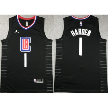 Men's Los Angeles Clippers #1 James Harden Stitched Jersey