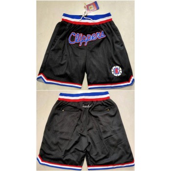 Men's Los Angeles Clippers Black Shorts (Run Small)