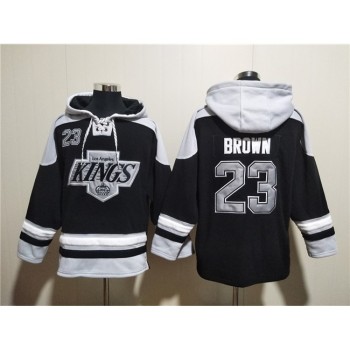 Men's Los Angeles Kings #23 Dustin Brown Black Ageless Must-Have Lace-Up Pullover Hoodie Men's Los Angeles Kings #23 Dustin Brown Black Ageless Must-Have Lace-Up Pullover Hoodie