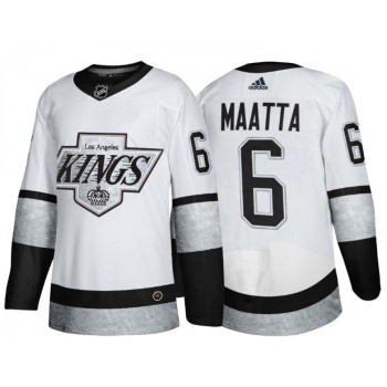 Men's Los Angeles Kings #6 Olli Maatta White Throwback Stitched Jersey Men's Los Angeles Kings #6 Olli Maatta White Throwback Stitched Jersey