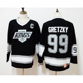 Men's Los Angeles Kings #99 Wayne Gretzky Black Throwback CCM Stitched NHL Jersey Men's Los Angeles Kings #99 Wayne Gretzky Black Throwback CCM Stitched NHL Jersey