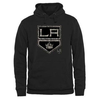 Men's Los Angeles Kings Black Rink Warrior Pullover Hoodie Men's Los Angeles Kings Black Rink Warrior Pullover Hoodie