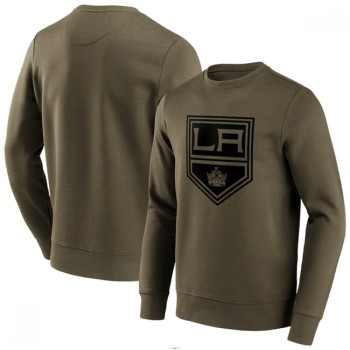 Men's Los Angeles Kings Green Iconic Preferred Logo Graphic Crew Sweatshirt Men's Los Angeles Kings Green Iconic Preferred Logo Graphic Crew Sweatshirt
