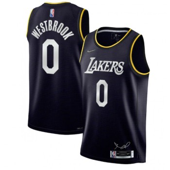 Men's Los Angeles Lakers #0 Russell Westbrook 2022 Black 75th Anniversary Select Series MVP Swingman Jersey Men's Los Angeles Lakers #0 Russell Westbrook 2022 Black 75th Anniversary Select Series MVP Swingman Jersey