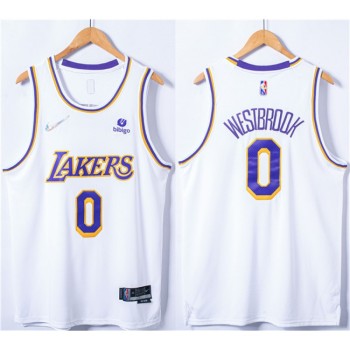 Men's Los Angeles Lakers #0 Russell Westbrook 75th Anniversary 