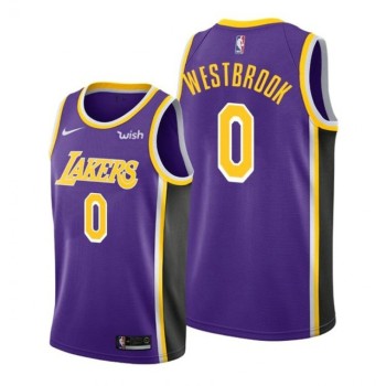 Men's Los Angeles Lakers #0 Russell Westbrook Purple Stitched Basketball Jersey Men's Los Angeles Lakers #0 Russell Westbrook Purple Stitched Basketball Jersey