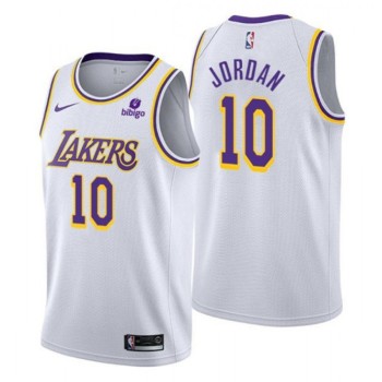 Men's Los Angeles Lakers #10 Deandre Jordan White Stitched Jersey Men's Los Angeles Lakers #10 Deandre Jordan White Stitched Jersey