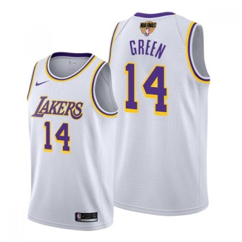 Men's Los Angeles Lakers #14 Danny Green 2020 White Finals Bound Association Edition Stitched Jersey Men's Los Angeles Lakers #14 Danny Green 2020 White Finals Bound Association Edition Stitched Jersey