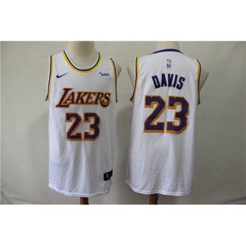 Men's Los Angeles Lakers #23 Anthony Davis White Stitched NBA Jersey Men's Los Angeles Lakers #23 Anthony Davis White Stitched NBA Jersey