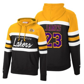 Men's Los Angeles Lakers #23 LeBron James 2020 New Fall Edition Gold Black HWC Pullover Hoodie Men's Los Angeles Lakers #23 LeBron James 2020 New Fall Edition Gold Black HWC Pullover Hoodie
