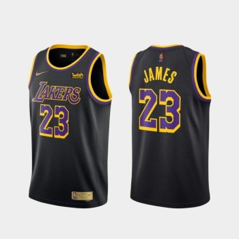 Men's Los Angeles Lakers #23 LeBron James Black Stitched Jersey Men's Los Angeles Lakers #23 LeBron James Black Stitched Jersey