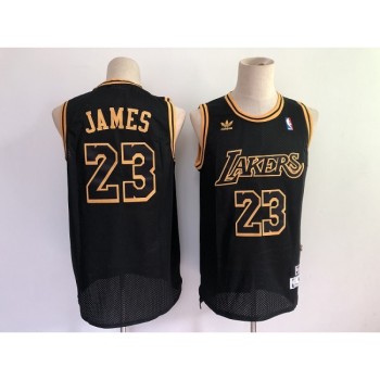Men's Los Angeles Lakers #23 LeBron James Black Stitched Jersey Men's Los Angeles Lakers #23 LeBron James Black Stitched Jersey
