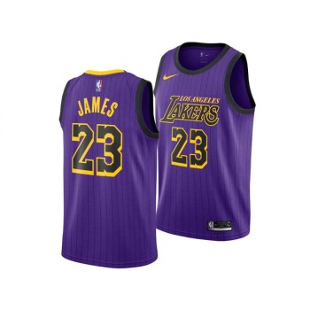 Men's Los Angeles Lakers #23 LeBron James Purple City Edition Swingman Stitched NBA Jersey Men's Los Angeles Lakers #23 LeBron James Purple City Edition Swingman Stitched NBA Jersey