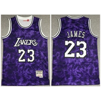Men's Los Angeles Lakers #23 LeBron James Purple Stitched Jersey Men's Los Angeles Lakers #23 LeBron James Purple Stitched Jersey