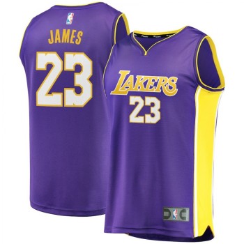 Men's Los Angeles Lakers #23 LeBron James Purple Stitched NBA Jersey Men's Los Angeles Lakers #23 LeBron James Purple Stitched NBA Jersey