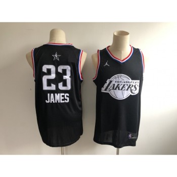 Men's Los Angeles Lakers #23 Lebron James Black 2019 NBA All Star Stitched NBA Jersey Men's Los Angeles Lakers #23 Lebron James Black 2019 NBA All Star Stitched NBA Jersey
