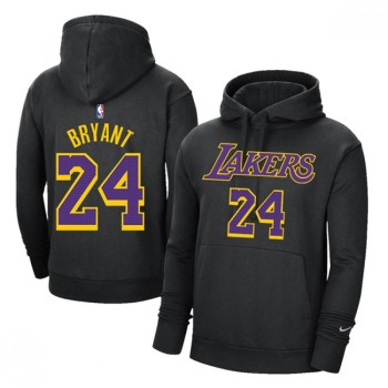 Men's Los Angeles Lakers #24 Kobe Bryant 2021 Black Pullover Hoodie Men's Los Angeles Lakers #24 Kobe Bryant 2021 Black Pullover Hoodie