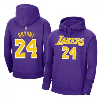 Men's Los Angeles Lakers #24 Kobe Bryant 2021 Purple Pullover Hoodie Men's Los Angeles Lakers #24 Kobe Bryant 2021 Purple Pullover Hoodie