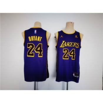 Men's Los Angeles Lakers #24 Kobe Bryant Purple Stitched Basketball Jersey