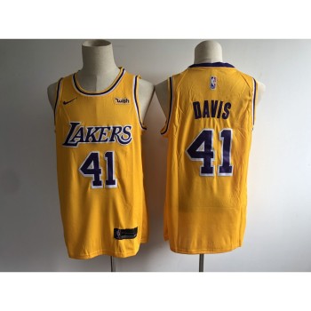 Men's Los Angeles Lakers #41 Anthony Davis New Gold Wish Stitched NBA Jersey