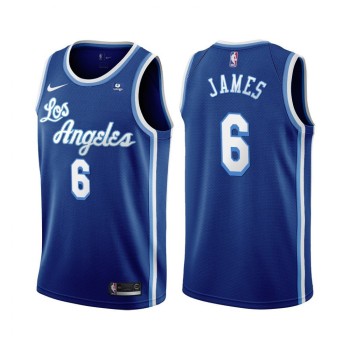 Men's Los Angeles Lakers #6 LeBron James Blue 