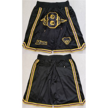 Men's Los Angeles Lakers #8 Kobe Bryant Black Shorts (Run Small) Men's Los Angeles Lakers #8 Kobe Bryant Black Shorts (Run Small)