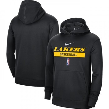 Men's Los Angeles Lakers Black Spotlight Fleece Overhead Hoodie Men's Los Angeles Lakers Black Spotlight Fleece Overhead Hoodie
