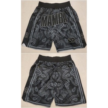 Men's Los Angeles Lakers Black 'Mamba'Shorts (Run Small)