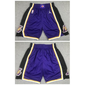 Men's Los Angeles Lakers Black and Purple Shorts (Run Small) Men's Los Angeles Lakers Black and Purple Shorts (Run Small)