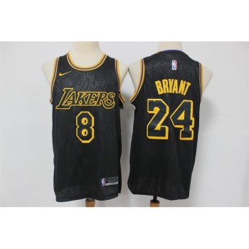 Men's Los Angeles Lakers Front #8 Back #24 Kobe Bryant Black Stitched Jersey Men's Los Angeles Lakers Front #8 Back #24 Kobe Bryant Black Stitched Jersey