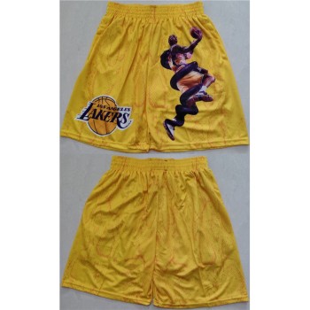 Men's Los Angeles Lakers Gold Shorts (Run Small) Men's Los Angeles Lakers Gold Shorts (Run Small)