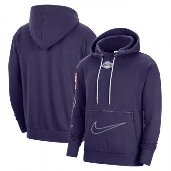 Men's Los Angeles Lakers Purple 2022/23 City Edition Courtside Heavyweight Fleece Pullover Hoodie Men's Los Angeles Lakers Purple 2022/23 City Edition Courtside Heavyweight Fleece Pullover Hoodie