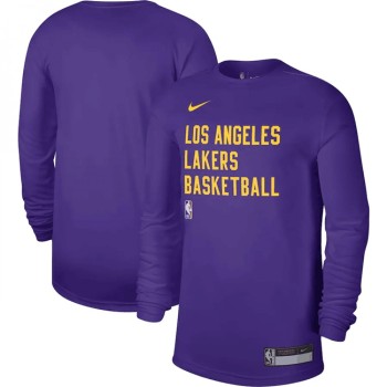 Men's Los Angeles Lakers Purple 2023/24 Legend On-Court Practice Long Sleeve T-Shirt Men's Los Angeles Lakers Purple 2023/24 Legend On-Court Practice Long Sleeve T-Shirt