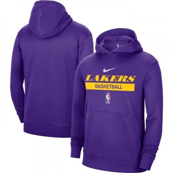 Men's Los Angeles Lakers Purple Spotlight Fleece Overhead Hoodie Men's Los Angeles Lakers Purple Spotlight Fleece Overhead Hoodie