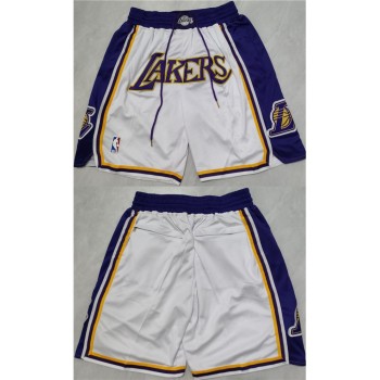 Men's Los Angeles Lakers Purple/White Shorts (Run Small) Men's Los Angeles Lakers Purple/White Shorts (Run Small)