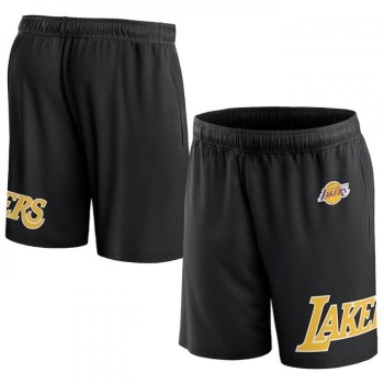 Men's Los Angeles Lakers Black Free Throw Mesh Shorts Men's Los Angeles Lakers Black Free Throw Mesh Shorts